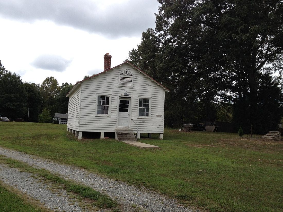 The historic Jericho School on Jericho Road in Ruther Glen, Virginia